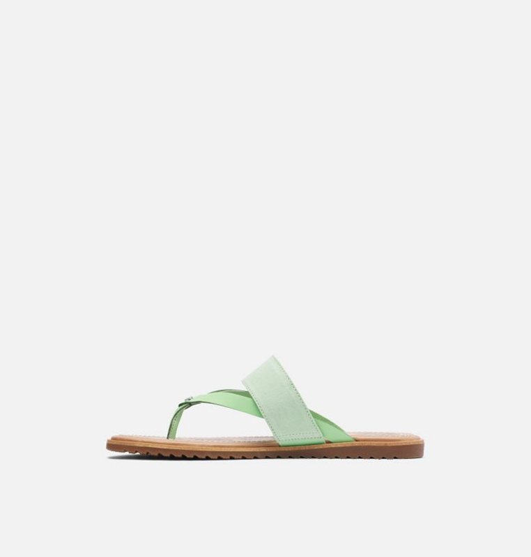 Sorel Dam Sandaler Mintgröna - Ella™ Flip Flat - DVM-439816